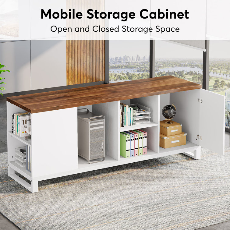 Latitude Run 70.87 Executive Desk and File Storage Cabinet